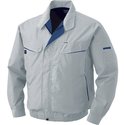 Air-conditioned workwear, cotton/polyester blend, one-touch fan black, battery box set, silver LL, 0470-B20-C06-S4, 1 piece