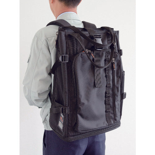 TRUSCO 뒷면 뒤집는 배낭 "W페이스 배낭" RESL-BK 1개