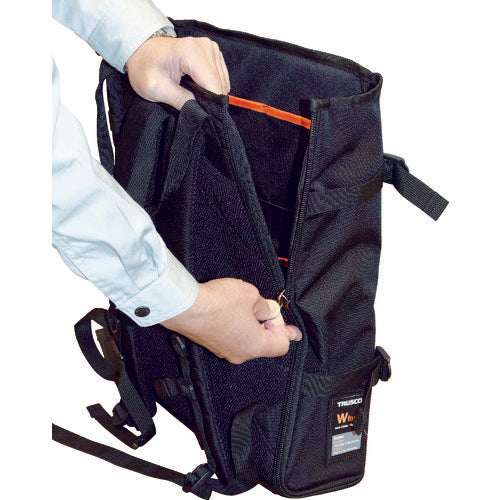 TRUSCO 뒷면 뒤집는 배낭 "W페이스 배낭" RESL-BK 1개