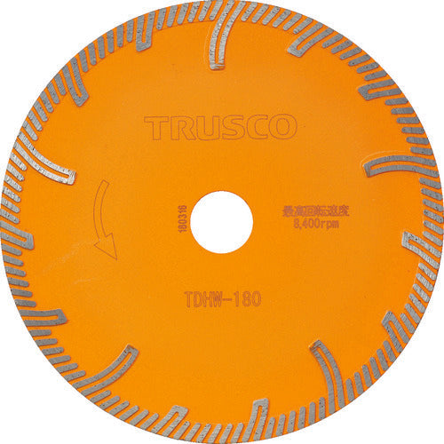 ＴＲＵＳＣＯ　【売切廃番】ダイヤモンドカッタープロテクトウエーブ　１８０Ｘ２．４ＴＸ２５．４　TDHW-180　1 枚