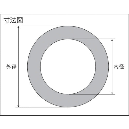 ニチアス　ジョイントシートガスケット　ＴＯＭＢＯ　ＮＯ．１９９５　内面　呼び径（Ａ）：５０　1995-5K-50A-2T-RF　1枚