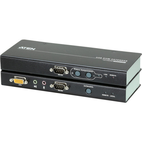 ＡＴＥＮ　ＫＶＭエクステンダー　ＵＳＢ／ＶＧＡ／オーディオ／カテゴリ５ｅ　（１，２８０×１，０２４＠２００ｍ）　CE750A　1 台