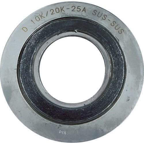 ダイコー　グラファイト系渦巻き型ガスケット内外輪ＳＵＳ　呼び径（Ａ）：１５　D1000-10K-15A-4.5T-SUS-SUS-GR　1 枚