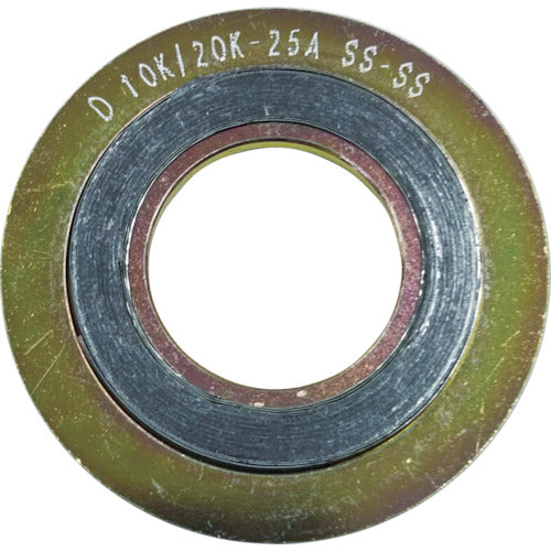 ダイコー　グラファイト系渦巻き型ガスケット内（ＳＳ４００）　呼び径（Ａ）：１００　D1000-10K-100A-4.5T-SS-SS-GR　1 枚