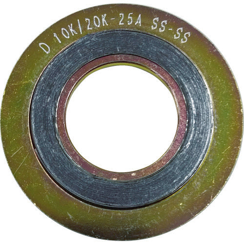 ダイコー　グラファイト系渦巻き型ガスケット内（ＳＳ４００）　呼び径（Ａ）：１５　D1000-10K-15A-4.5T-SS-SS-GR　1 枚