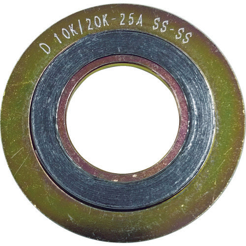 ダイコー　グラファイト系渦巻き型ガスケット内（ＳＳ４００）　呼び径（Ａ）：１５　D1000-10K-15A-4.5T-SS-SS-GR　1 枚