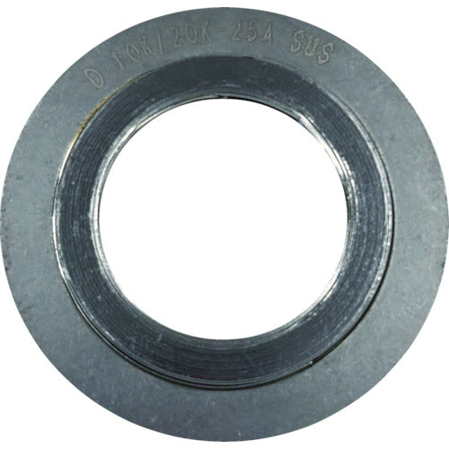 ダイコー　グラファイト系渦巻き型ガスケット外輪ＳＵＳ　呼び径（Ａ）：２５　D1000-10K-25A-4.5T-SUS-GR　1 枚
