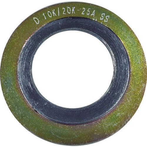 ダイコー　グラファイト系渦巻き型ガスケット（ＳＳ４００）　呼び径（Ａ）：１５　D1000-10K-15A-4.5T-SS-GR　1 枚