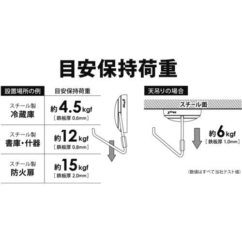 마그엑스 마그넷 훅 제로 슬라이드 L 화이트 박스 MZR-12W-CT 1개
