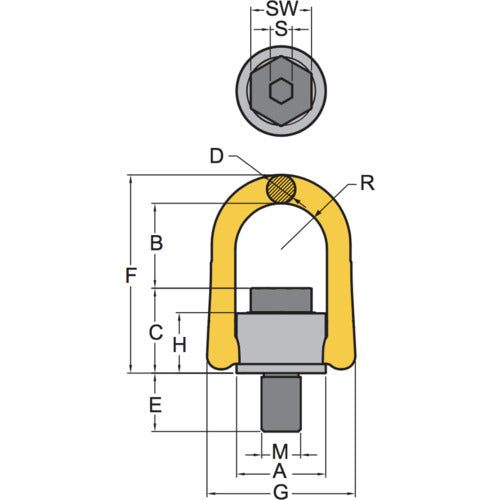 ＹＯＫＥ　アンカーポイント　Ｍ１８　４ｔ　8-231-025　1個