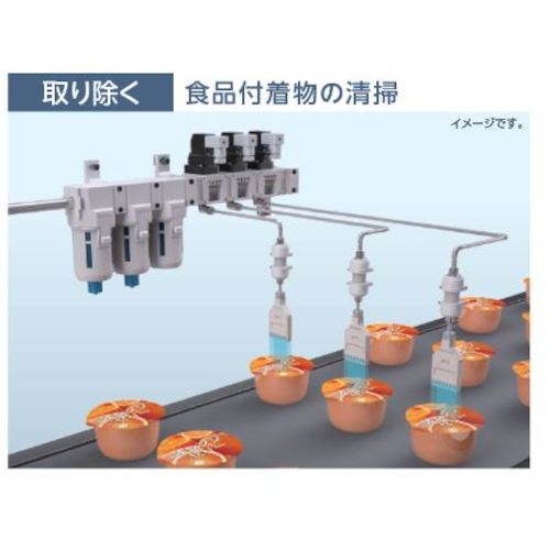 ＣＫＤ　エアフィルター　除菌フィルタ・インラインタイプ　Φ８チューブ継手付き　SFS10-H8H8-FP2　1 個