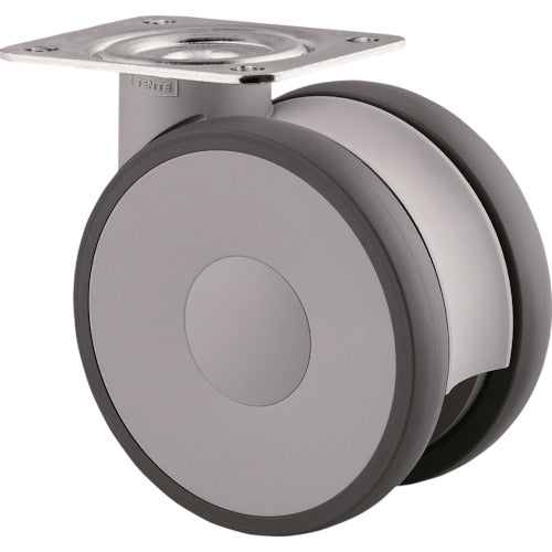 Tente Caster High-performance Swivel Dual Wheel Caster "LINEA" (Urethane Wheel) φ125 Swivel 5940UAP125P63 1 piece