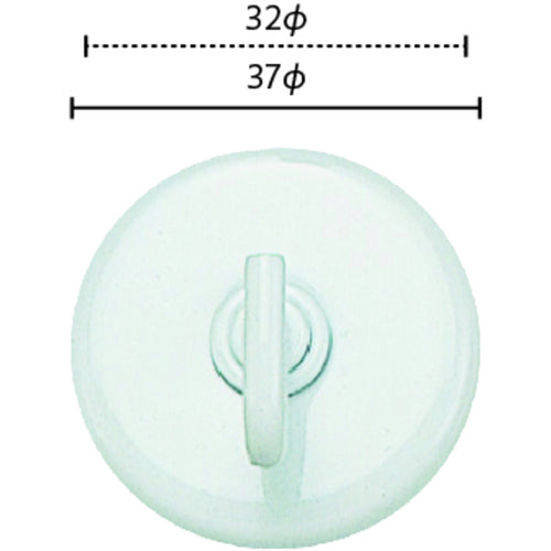 ミツヤ　ＭＧフック　ボールド小　白　Ｍ１６６４０　MHB-350-WH　1個
