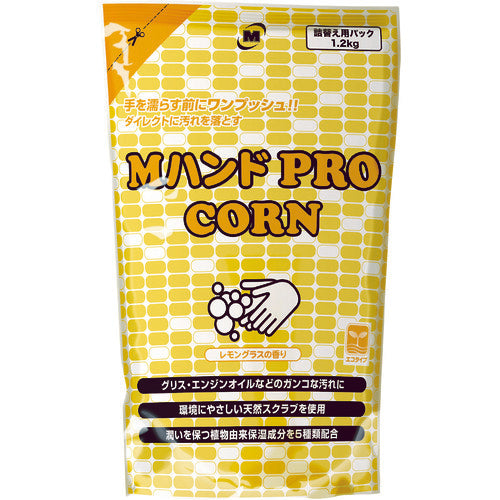 미도리 안전 핸드 클리너 M핸드 PRO/CORN 1.2 KG 리필용 백 MHAND-PRO/CORN-1.2KG 1개