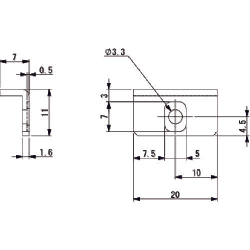 Einz Claw L-shaped Micro Mini Cylinder CPUM-02 1 pc