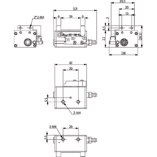 アインツ　平行チャック・単動・１０ＳＴ　HC1-10S-C1　1 個