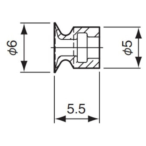 Einz Suction Pad, Built-in, Micro, Brown VAPH-6M 1 pc