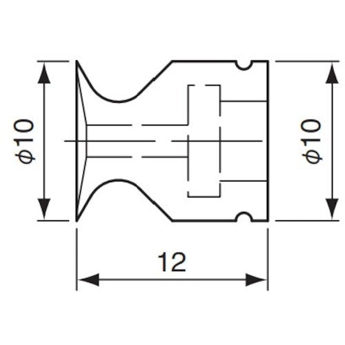 아인츠 흡착 패드・매립식・실리콘・차 패드 외경 10mm VAPH-10C 1개