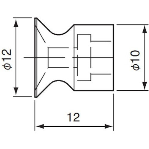 アインツ　吸着パッド・埋込式・シリコン・茶　パッド外径１２ｍｍ　VAPH-12C　1 個