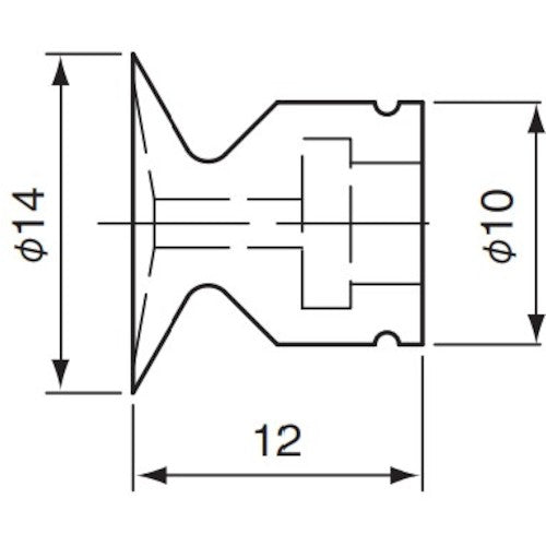 아인츠 흡착 패드・매립식・실리콘・차 패드 외경 14mm VAPH-14C 1개