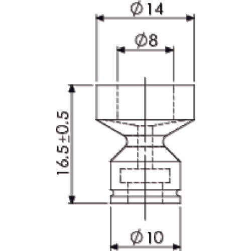 Einz Suction Pad with EP Sponge, Silicone Brown VAPH-14C-EPSP 1 pc