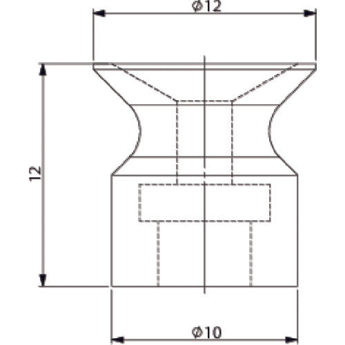 아인츠 흡착 퍼트·매입식·불소·흑 패드 외경 12mm VAPF-12C 1개