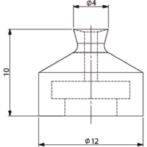 Einz Adsorption Pad, Recessed Type, Nitrile, Green, Pad Outer Diameter 4mm VAPN-4C 1 pc