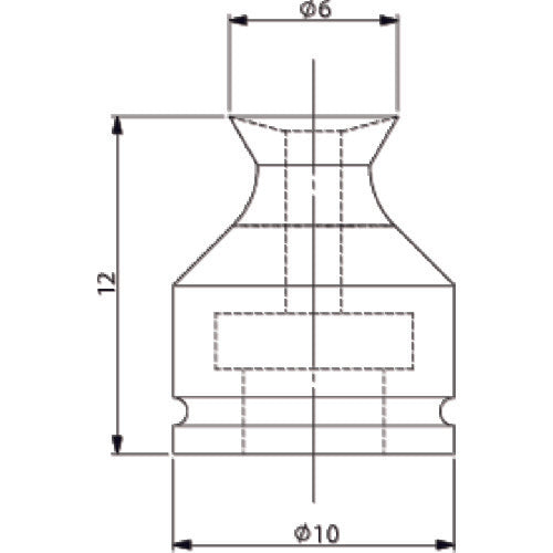 Einz Adsorption Pad, Recessed Type, Nitrile, Green, Pad Outer Diameter 6mm VAPN-6C 1 pc