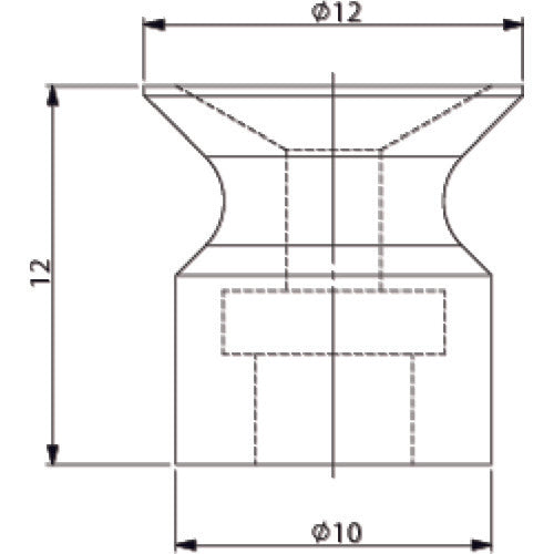 Einz Suction Pad, Recessed Type, Nitrile, Green, Pad Outer Diameter 12mm VAPN-12C 1 pc