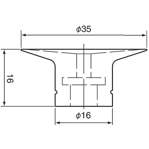 Einz suction pad, recessed type, silicone, brown, pad outer diameter 35mm VAPH-35C 1 piece