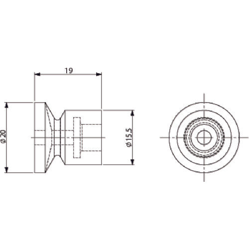 아인츠 흡착 패드・스펀지 첨부・실리콘・차 VAPH-20C-SP 1개