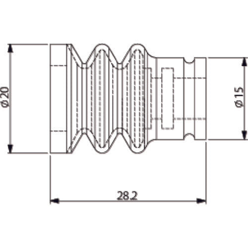 Einz Suction Pad, SP Bellows, Silicone Brown VAPH-20C-10-3-SP 1 pc