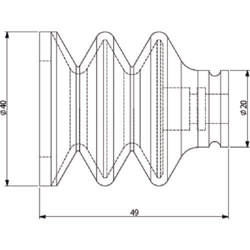 アインツ　吸着パッド・ＳＰ付ジャバラ・シリコン茶　VAPH-40C-20-3-SP　1 個