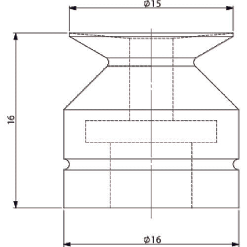 Einz suction pad, built-in, urethane, milky white, pad outer diameter 15mm VAPU-15C 1 piece