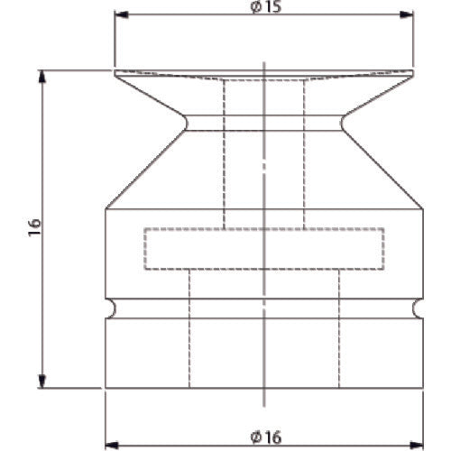 아인츠 흡착 퍼트·매입식·불소·흑 패드 외경 15mm VAPF-15C 1개