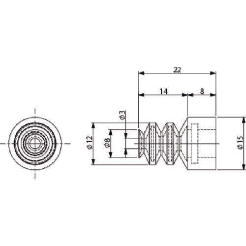 アインツ　ロボットハンド用パーツ　吸着パッド・ＴＲＮ・φ８・緑・スモール　TRN-1062-2　1 個
