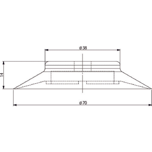 Einz Suction Pad, Screw-Mounted, Silicone, Brown VAPH-70F 1 pc