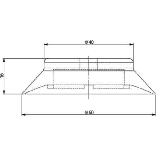 アインツ　吸着パッド・ビス止式・フッ素・黒　VAPF-60F　1 個