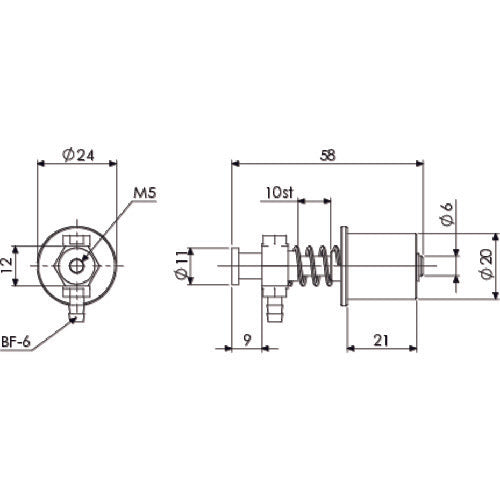 Einz Suction Fittings Small VFIL1-S-10-P20 1 pc