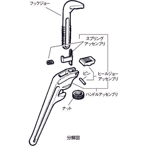 ＲＩＤＧＩＤ　ハンドル　アッセンブリー　Ｆ／Ｅ−１０　93907　1 PK