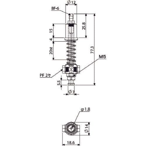 Einz Suction bracket, non-rotating, for mini VFILB2-SSH-20-P12 1 piece