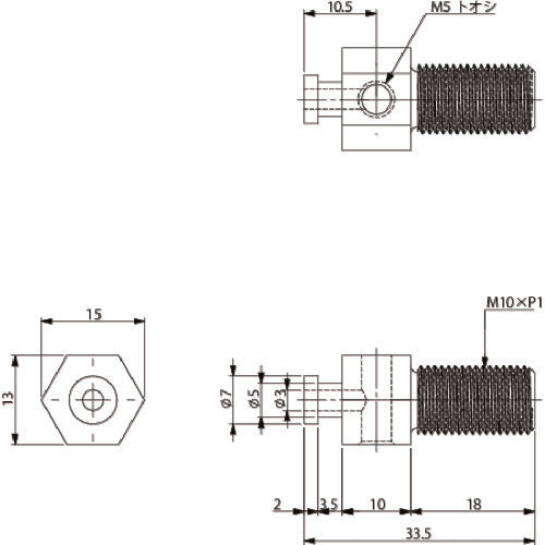 アインツ　吸着金具・固定式・ミニ用　VFILK-SS-M10　1 個