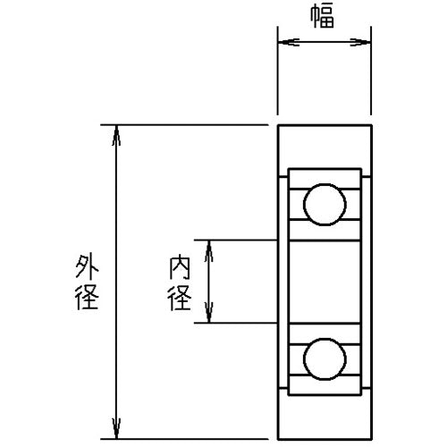 TRUSCO Resin Bearing E Series Flat Type Shaft Hole Outer Diameter 15mm TEFH1504 1 pc
