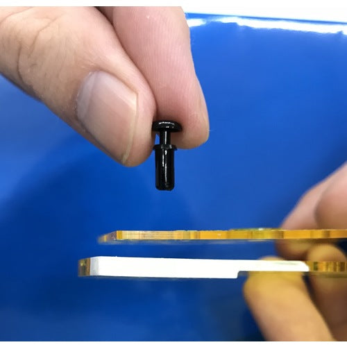 TRUSCO Push Rivet, Plate Thickness 1.0-2.0mm, Hole Diameter 3.1Φ, Length 3.5, Black, 50 Pieces, TPR3035-BK, 1 Bag