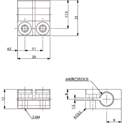 Ainz Straight Connector φ N01868-501 1pc