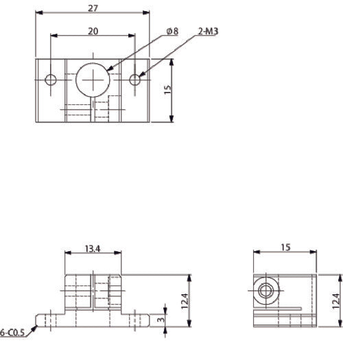 Ainz Bracket T φ8 UMCD N01866-102 1 piece