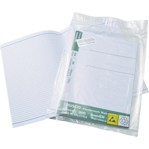 ＴＲＵＳＣＯ　クリーンルーム用ノート　Ａ４　TCN-A4　1 冊