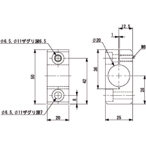 アインツ　アタッチＢＫＴ・φ２０・Ｍ６　N01862-207　1個