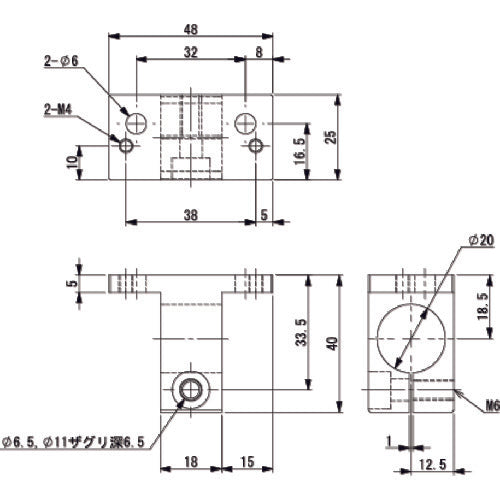 Ainz Bracket TH φ20 MCD N01866-303 1 piece