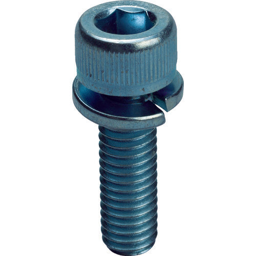 TRUSCO Spring washer assembled hexagon socket head bolt, white, M3 x 10, 38 pieces, Y15S-0310, 1 PK